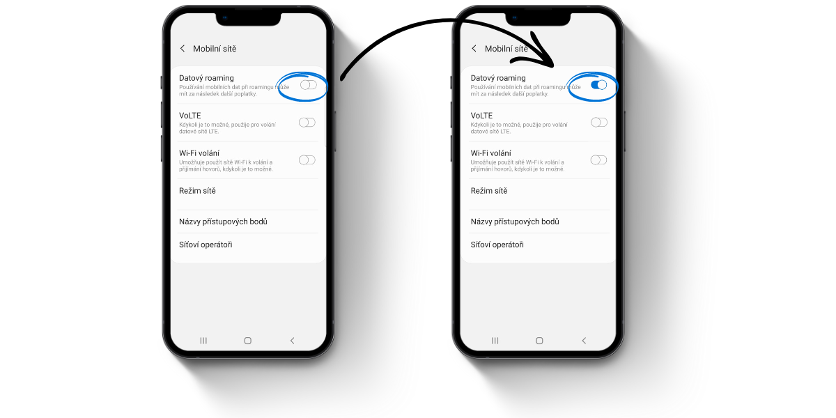 Mobil ukazující nastavení. Jak si zapnout datový roaming v mobilním telefonu.