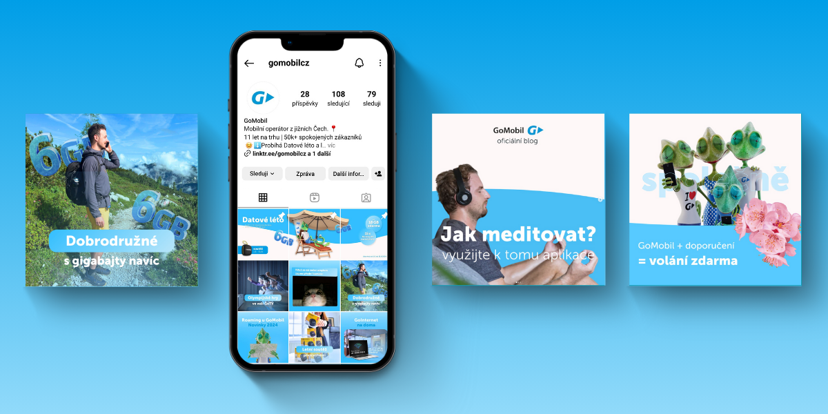 Instagramový profil GoMobilcz Mobilní operátor